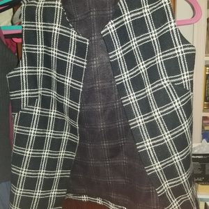 Black and white checkerboard style vest